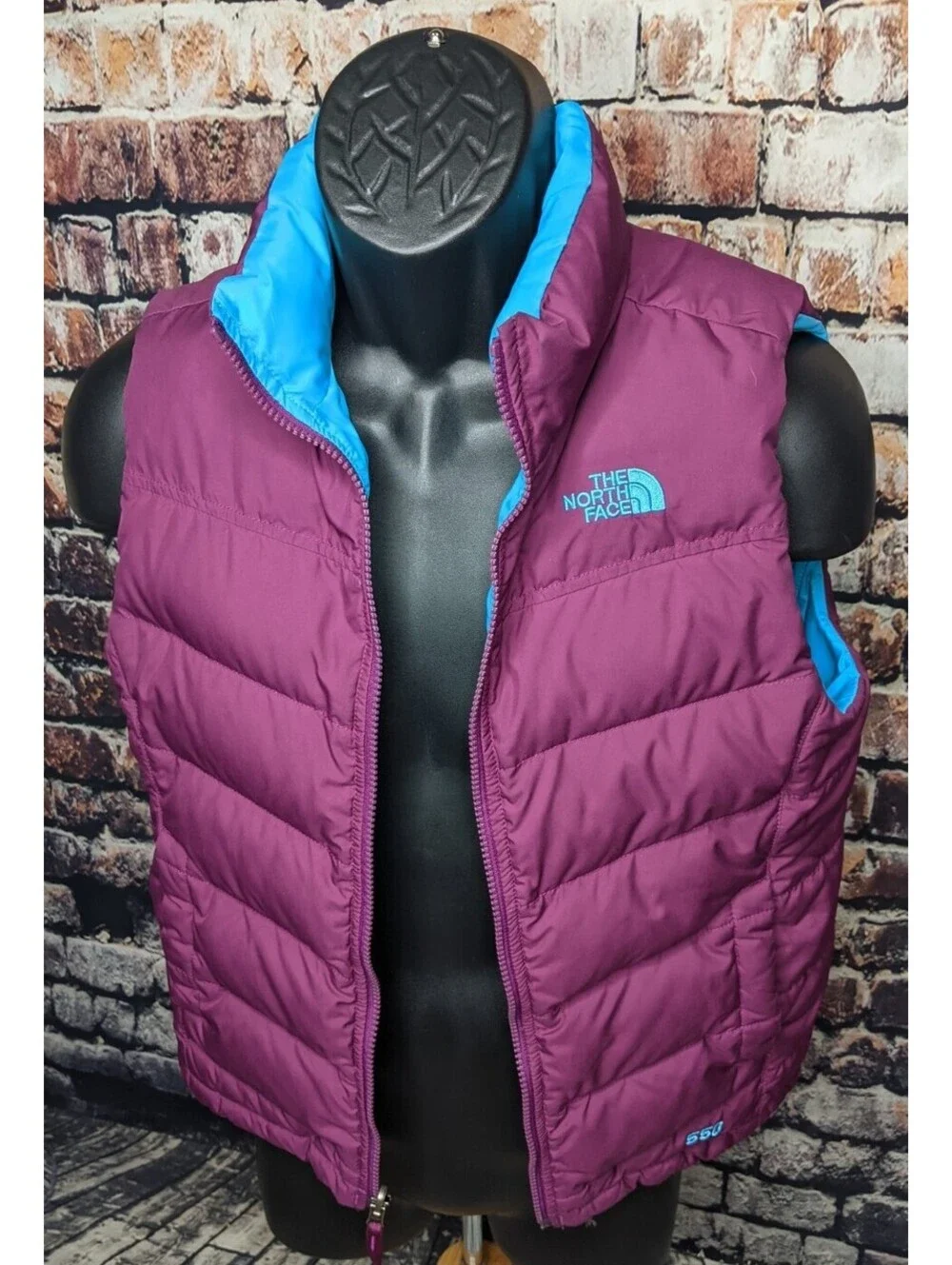The North Face Down Puffer Vest Winter Jacket Girls Large 14-16 Womens XS Purple